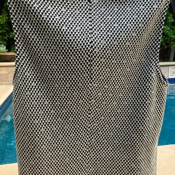 St John Sleeveless Black & Gold Rhinestone top, Evening collection, S-Medium - Picture 5 of 9